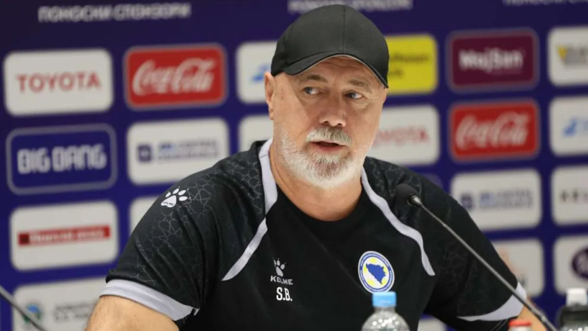 Selektor Sergej Barbarez na konferenciji za medije uoči meča BiH protiv Švedske