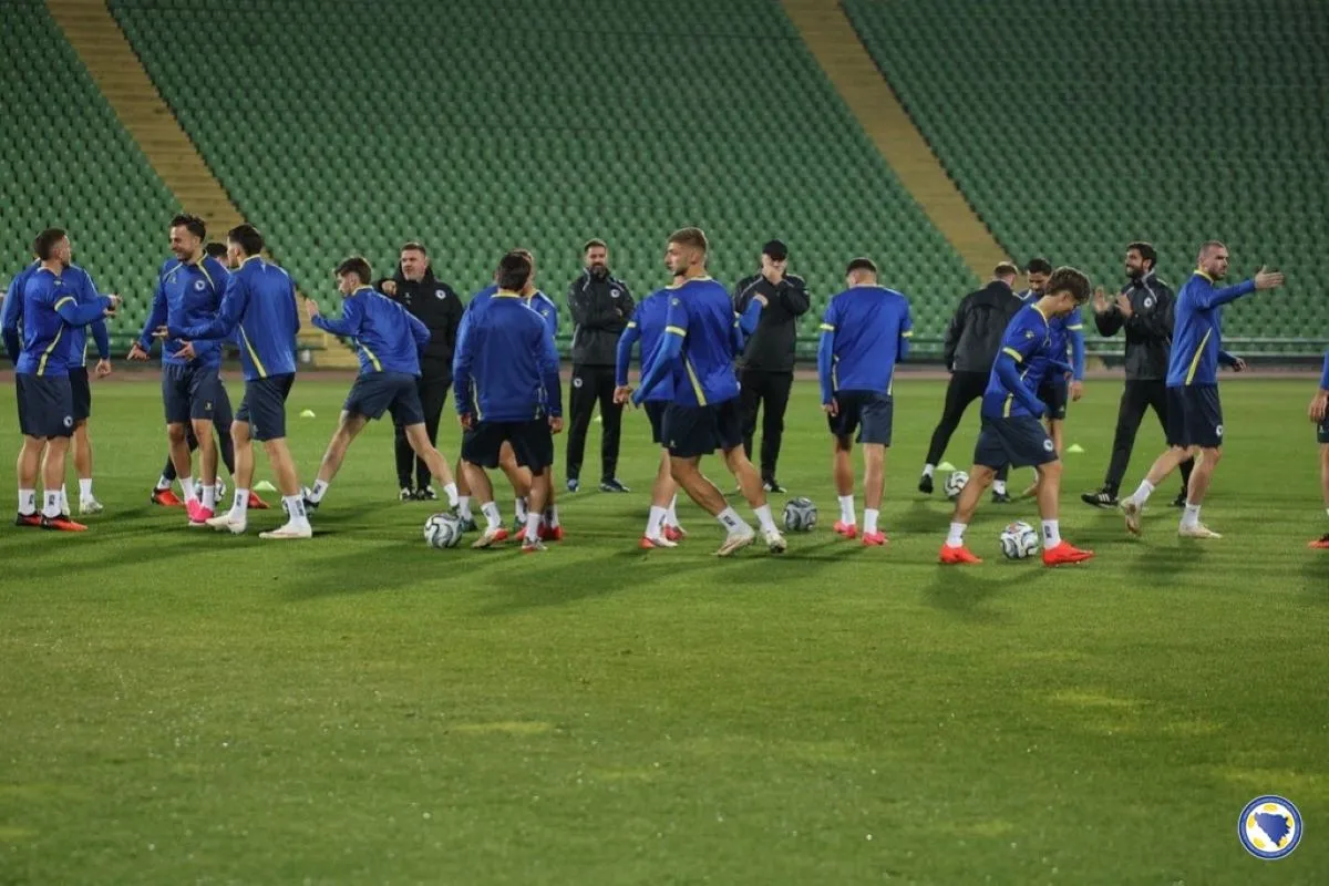 Trening reprezentacije BiH na stadionu Asim Ferhatović Hase uoči utakmice s Poljskom
