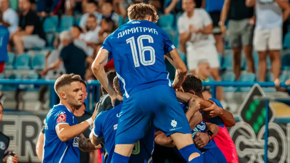 FK Radnik Bijeljina igrači na terenu tokom utakmice Premijer lige BiH