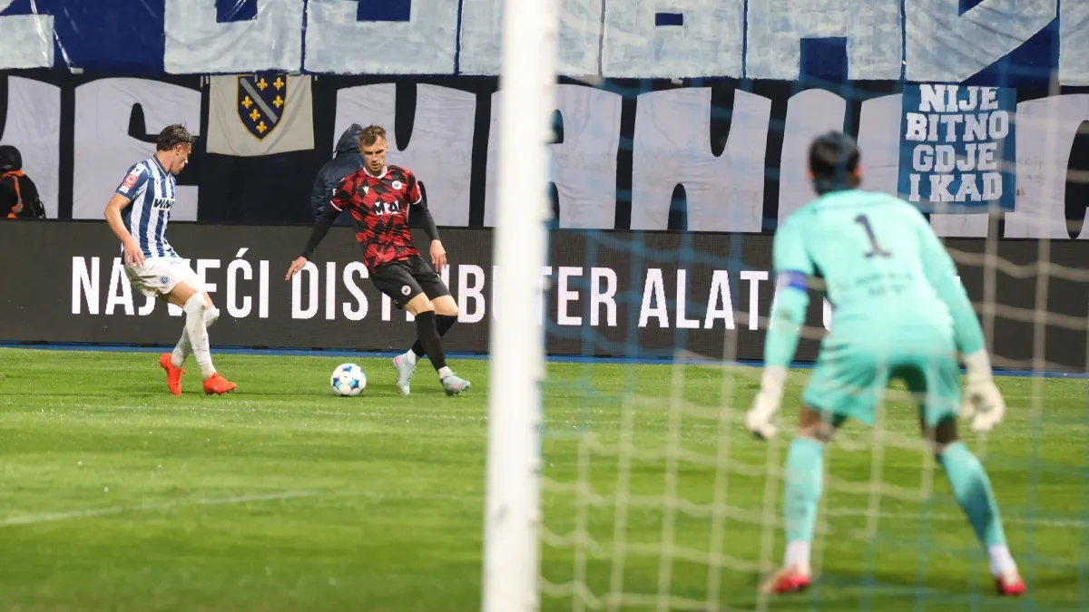 Detalj sa utakmice Željezničar protiv Zrinjskog na stadionu Grbavica