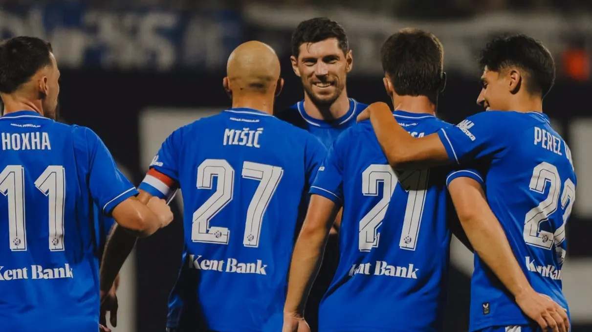 Dinamo Zagreb igrači pred utakmicu play-offa Lige prvaka protiv Vikinga