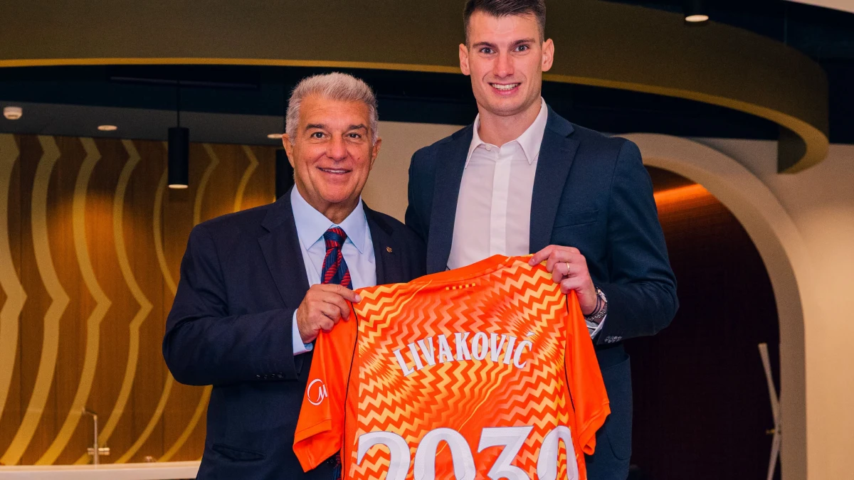 Dominik Livaković u dresu Barcelone