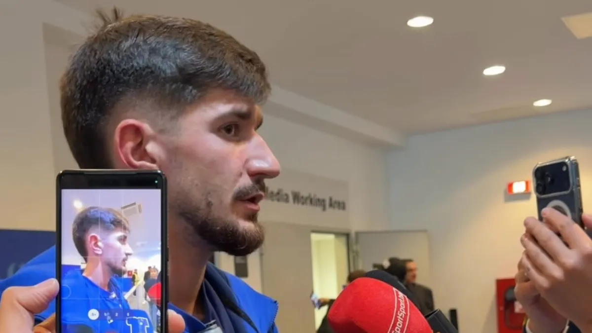 Armin Gigović daje izjave nakon pobjede BiH nad Rumunijom
