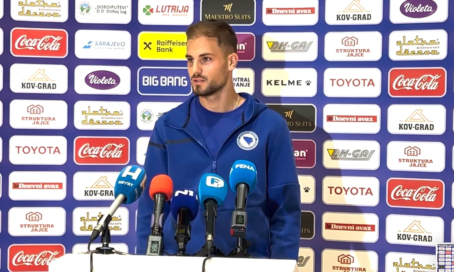 Luka Đurić na treningu reprezentacije BiH