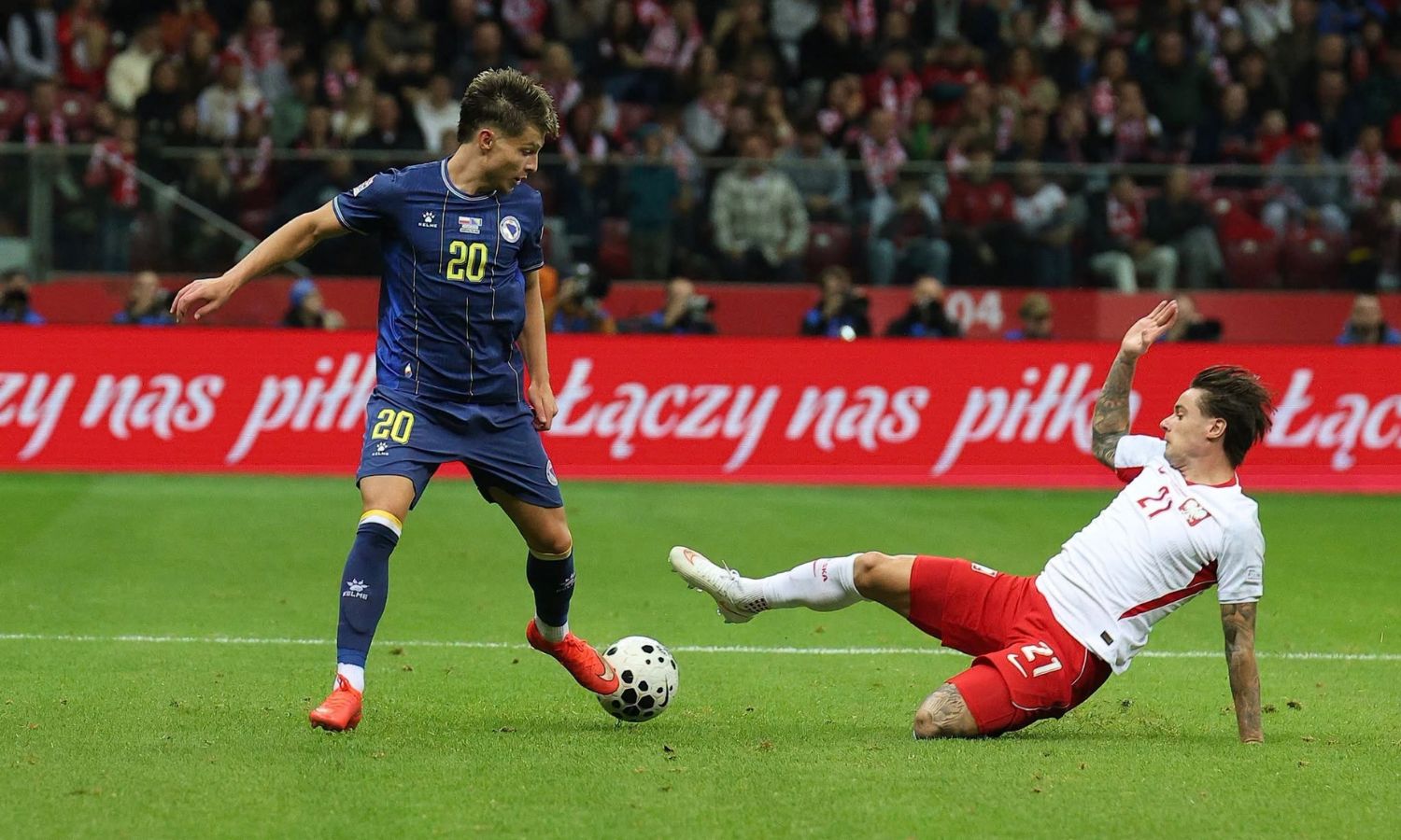 Reprezentativci BiH na utakmici protiv Poljske u Varšavi