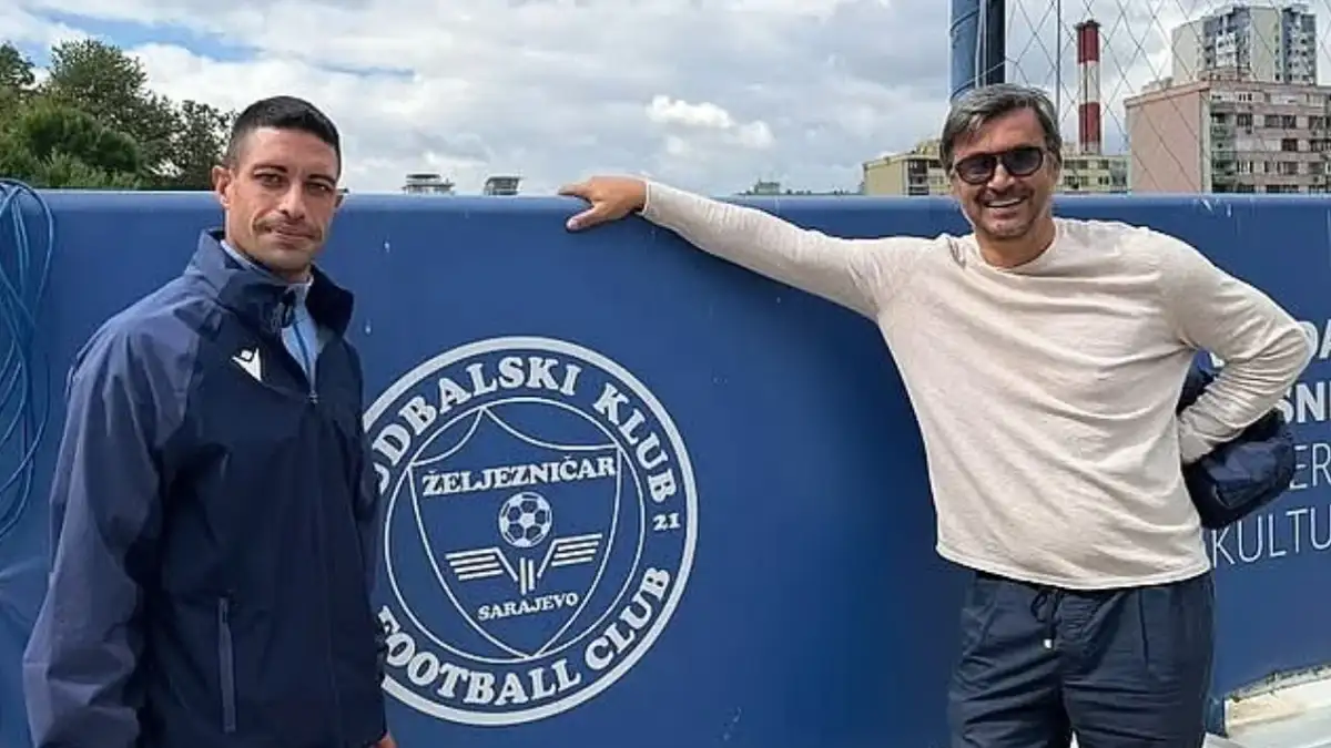 Rade Bogdanović i David Muslera Rodriguez na stadionu Grbavica