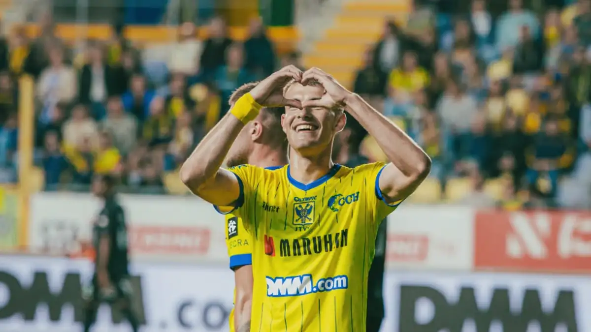 Samed Baždar slavi gol za St. Truiden u belgijskom prvenstvu