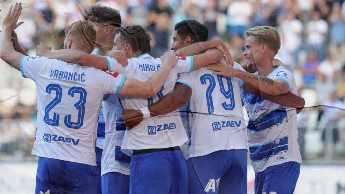 NK Osijek slavi pobjedu nad Dinamom rezultatom 4:2 na Opus Areni