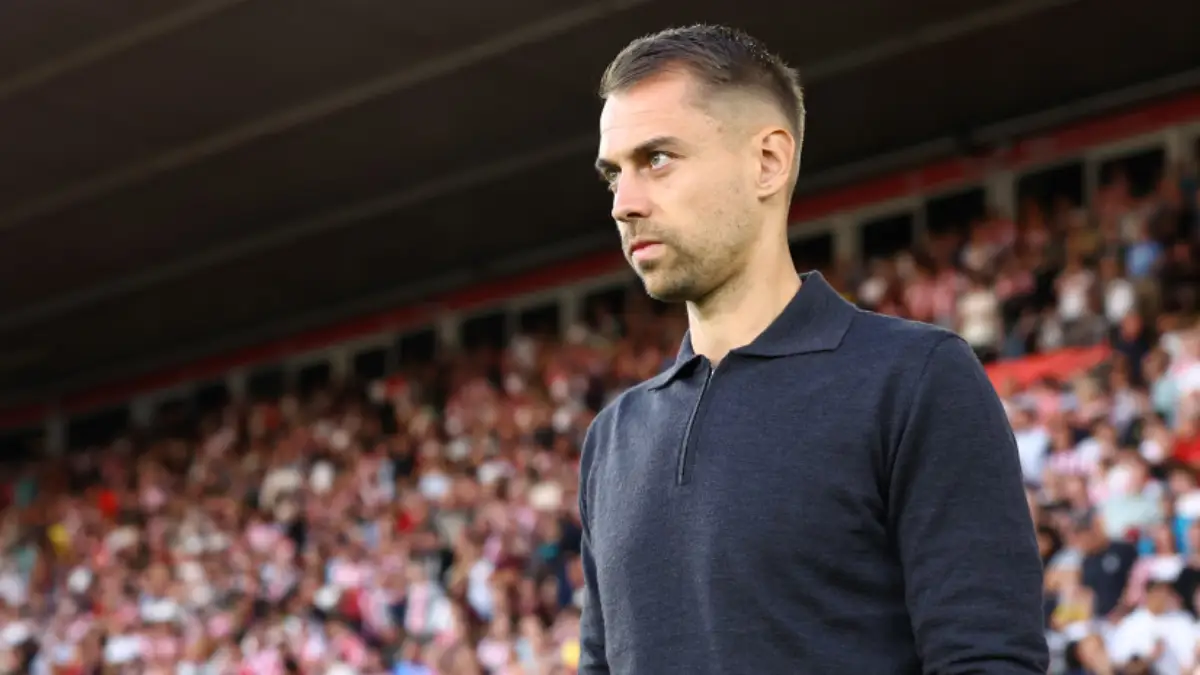 Trener Southamptona Tonda Eckert na klupi