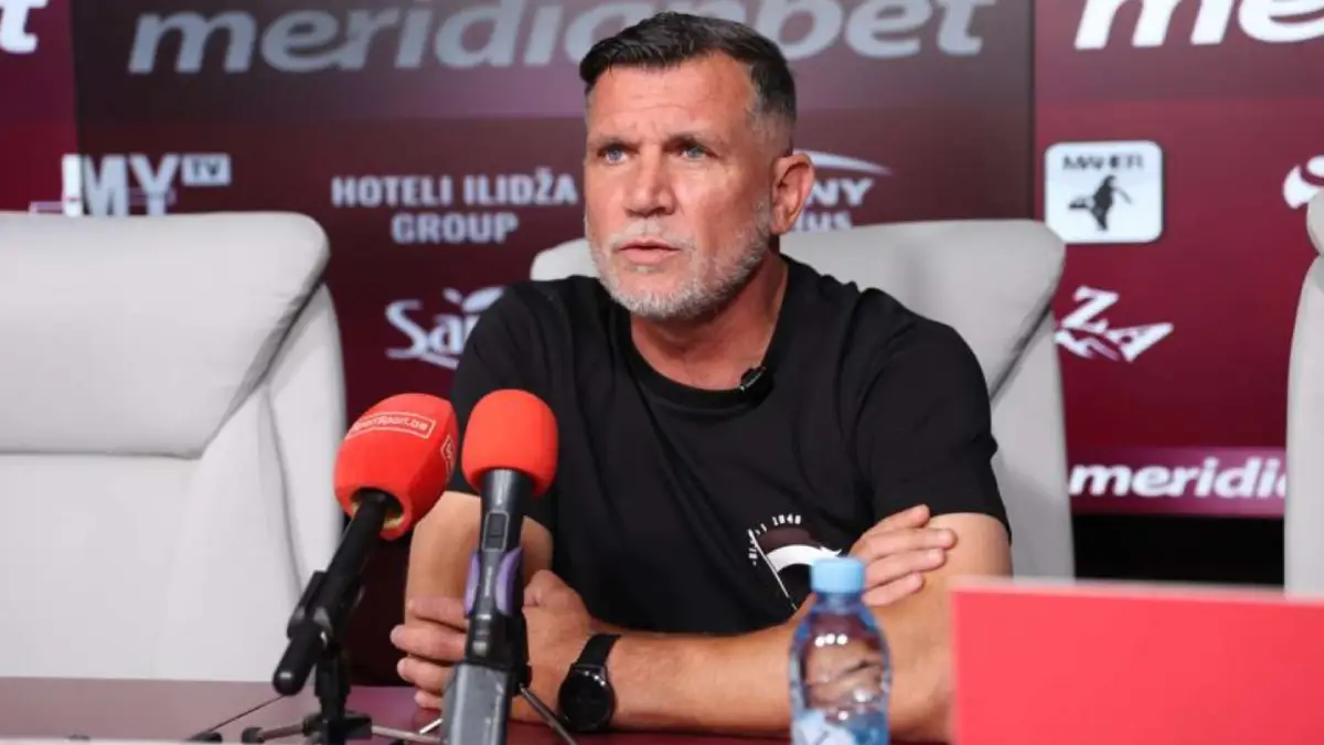 Trener FK Sarajevo Zoran Zekić na press konferenciji uoči utakmice sa Slogom