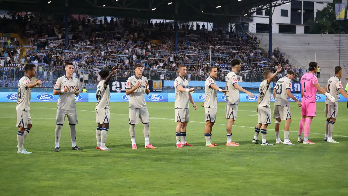 FK Željezničar slavi pobjedu nad BSK-om na Grbavici